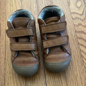 Naturino Kids Brown Leather Hook-and-Loop Shoes